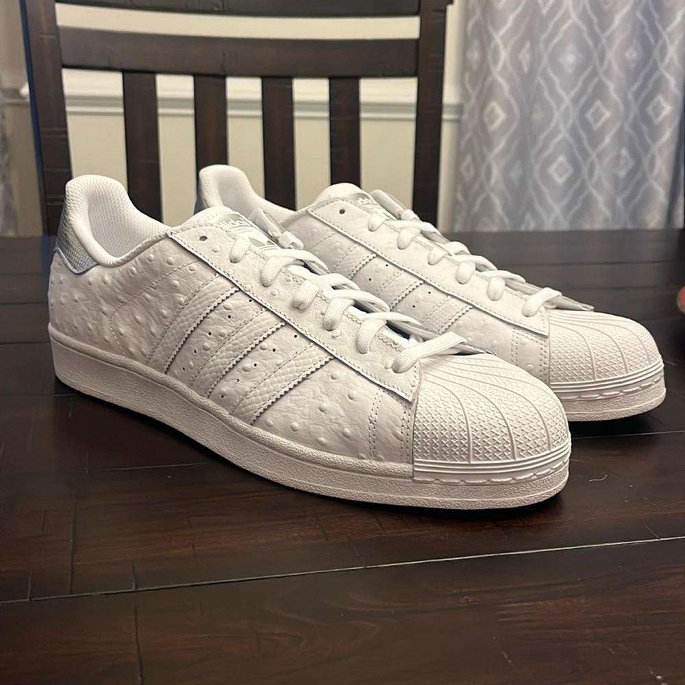 Adidas Superstar Shell Toe Shoes Sneakers New S80341 Ostrich Mens Size 10
